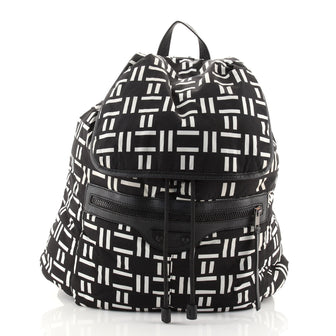 Balenciaga Classic Traveller Backpack Printed Nylon with Leather