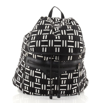 Balenciaga Classic Traveller Backpack Printed Nylon with Leather