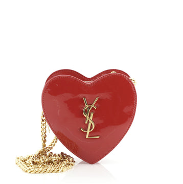 Saint Laurent Love Heart Chain Bag Patent Mini