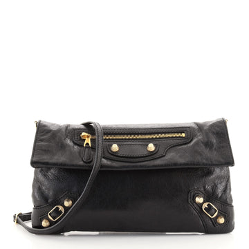Balenciaga Giant Studs Envelope Strap Clutch Leather