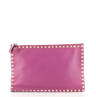 Valentino Rockstud Pouch Leather Large