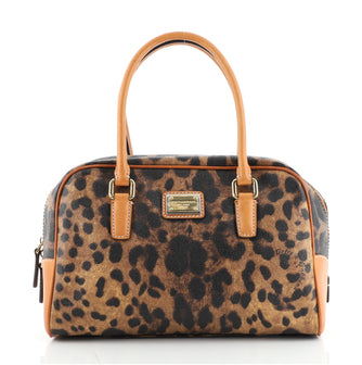 Dolce & Gabbana Boston Bag Printed Coated Canvas and Leather Medium