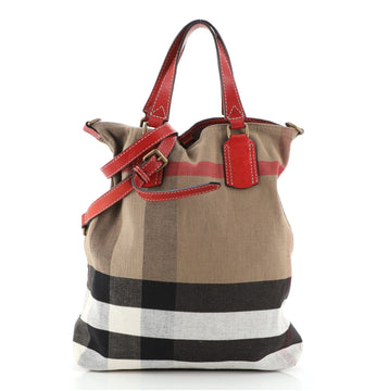 Burberry Tottenham Tote House Check Canvas Medium