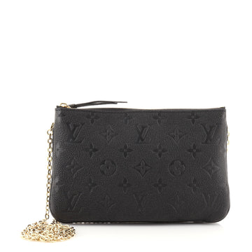 Louis Vuitton Double Zip Pochette Monogram Empreinte Leather