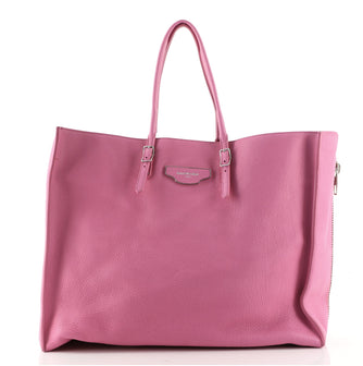 Balenciaga Papier Zip Around Plate Bag Leather Large