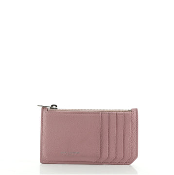 Saint Laurent Fragment Zip Card Holder Leather