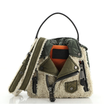 Moschino Biker Bag Shearling with Nylon Small