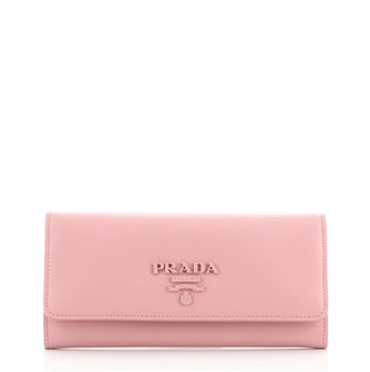 Prada Monochrome Continental Wallet Saffiano Leather Long