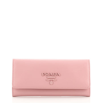 Prada Monochrome Continental Wallet Saffiano Leather Long