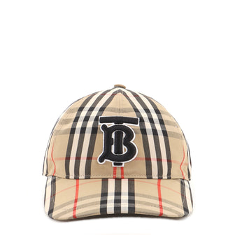 Burberry TB Baseball Cap Vintage Check Canvas