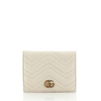 Gucci GG Marmont Flap Card Case Matelasse Leather