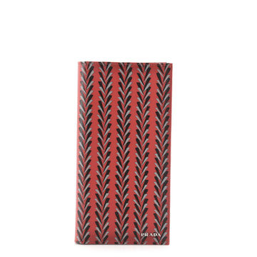 Prada Bifold Organizer Printed Leather Long
