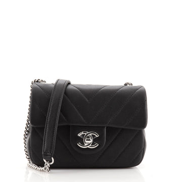 Chanel CC Chain Flap Bag Chevron Lambskin Mini