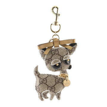 Gucci Dog Keychain GG Coated Canvas