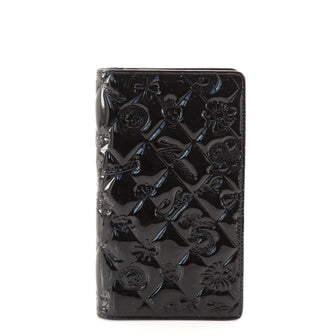 Chanel Lucky Symbols Yen Wallet Embossed Quilted Patent Long