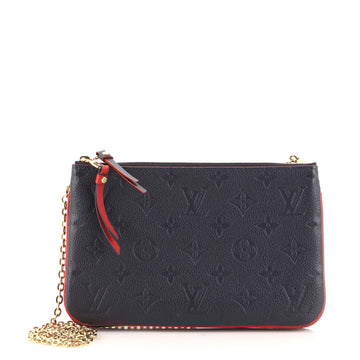 Louis Vuitton Double Zip Pochette Monogram Empreinte Leather