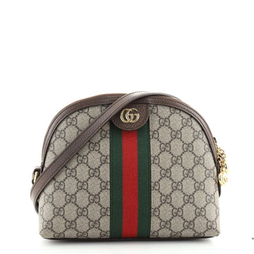 Gucci Ophidia Dome Shoulder Bag GG Coated Canvas Small