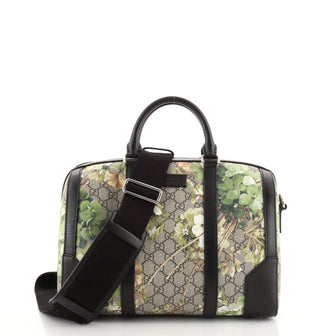 Gucci Convertible Duffle Bag Blooms Print GG Coated Canvas Small