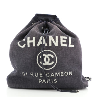 Chanel Deauville Backpack Denim Large