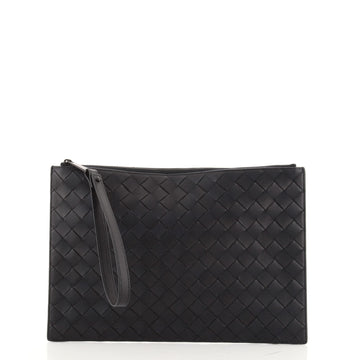 Bottega Veneta Flat Zip Pouch Intrecciato Nappa Medium