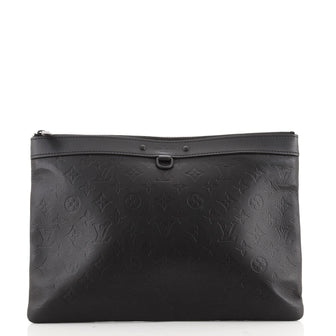 Louis Vuitton Discovery Pochette Monogram Shadow Leather GM