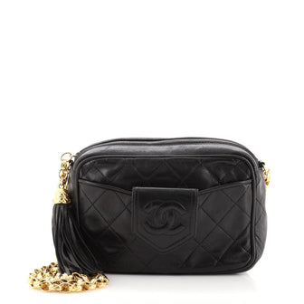 Chanel Vintage Front Pocket Camera Bag Quilted Lambskin Small