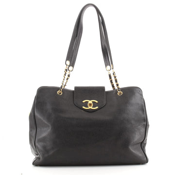 Chanel Vintage Supermodel Weekender Bag Caviar Large