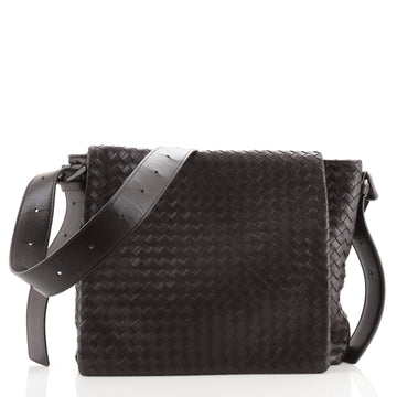 Bottega Veneta Square Flap Messenger Bag Intrecciato Nappa Medium