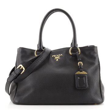 Prada Convertible Zip Satchel Vitello Daino Medium