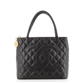 Chanel Medallion Tote Quilted Caviar