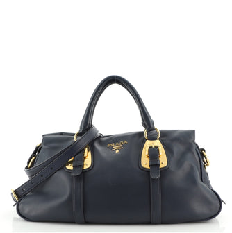Prada Convertible Belted Satchel Soft Calf Medium