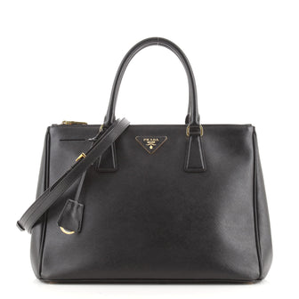 Prada Double Zip Lux Tote Saffiano Leather Medium