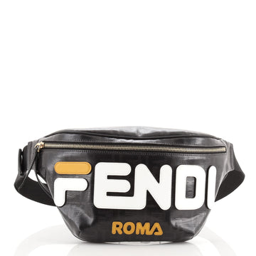 Fendi Mania Logo Waist Bag Zucca Coated Canvas