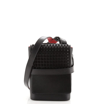 Christian Louboutin Benech Reporter Bag Spiked Leather