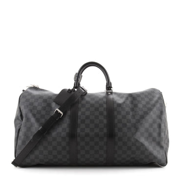 Louis Vuitton Keepall Bandouliere Bag Damier Graphite 55