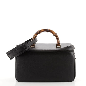 Gucci Vintage Bamboo Vanity Case Leather Medium
