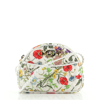 Gucci Trapuntata Camera Shoulder Bag Quilted Flora Canvas	 Mini