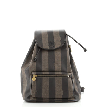 Fendi Pequin Front Pocket Backpack Coated Canvas Medium