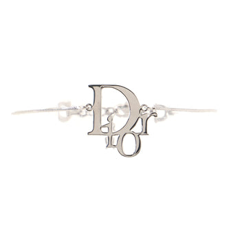 Christian Dior Vintage Trotter Logo Chain Bracelet Metal