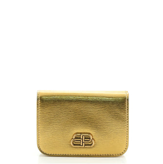 Balenciaga BB Trifold Wallet Leather Compact