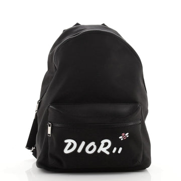 Christian Dior KAWS Bee Rider Backpack Nylon with Applique Large