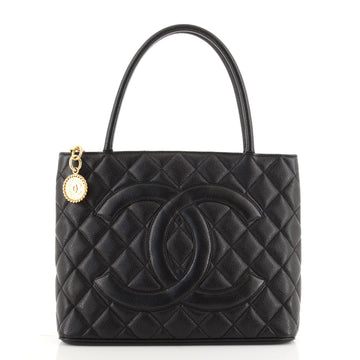 Chanel Medallion Tote Quilted Caviar