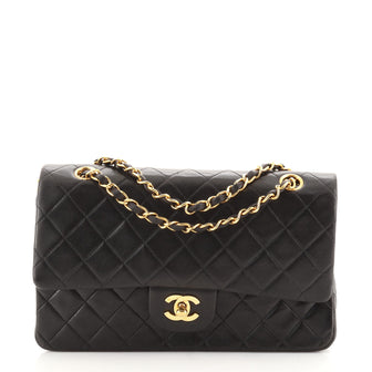 Chanel Vintage Classic Double Flap Bag Quilted Lambskin Medium