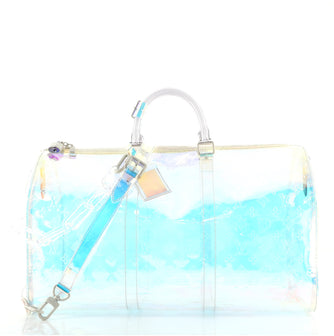Louis Vuitton Keepall Bandouliere Bag Limited Edition Monogram Prism PVC 50