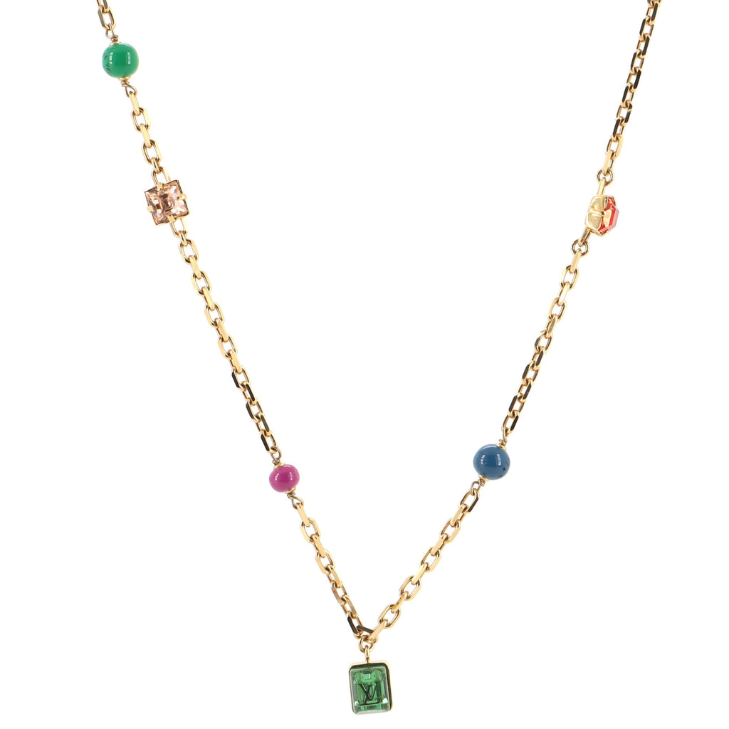 Louis Vuitton Multicolor Plastron Cosmopolitan Long Necklace - Yoogi's  Closet