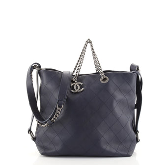 Chanel Urban Allure Chain Handle Hobo Stitched Calfskin Small