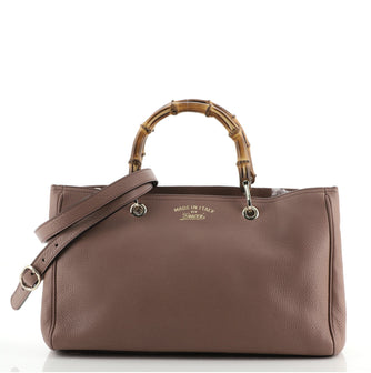 Gucci Bamboo Shopper Boston Bag Leather Medium