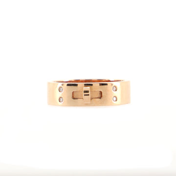 Hermes Kelly Ring 18K Rose Gold with Diamonds PM