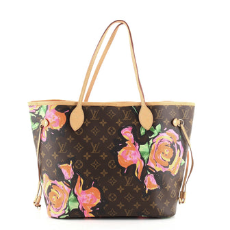 Louis Vuitton Neverfull Tote Limited Edition Monogram Roses MM