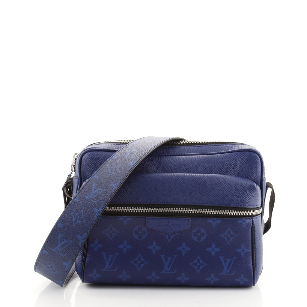 Louis Vuitton Taigarama Outdoor Messenger Shoulder Bag Blue men's bags